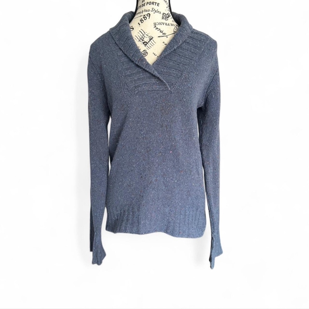 Fisherman Out Of Ireland Women's Wool Blue Sweater